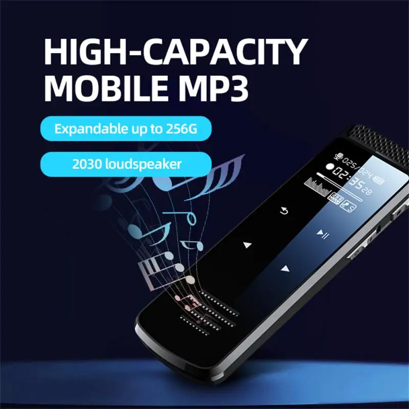 Recording Dual Arc Microphone Digital Voice Recorder Dictaphone 256gb Wav/mp3