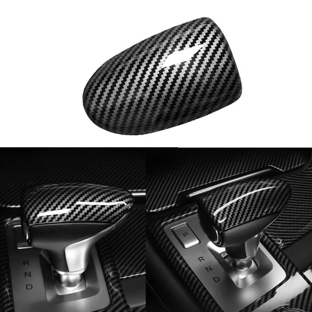 

For Genesis G70 2019 2020 2021 2022 Carbon Fiber Pattern Gear Shift Knob Cover Trim Interior Accessories