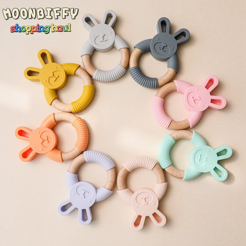 

Baby Birth Silicone Teethers Cartoon Animal Baby Molar Toys Colorful Teether for Teeth Baby Teether Ring Baby Items Baby Toys