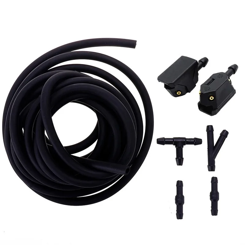 

7 шт./компл. шайба рычага стеклоочистителя переднего ветрового стекла форсунки 4-ходовой регулируемый обратный клапан трубка шланг 2 м T штук...