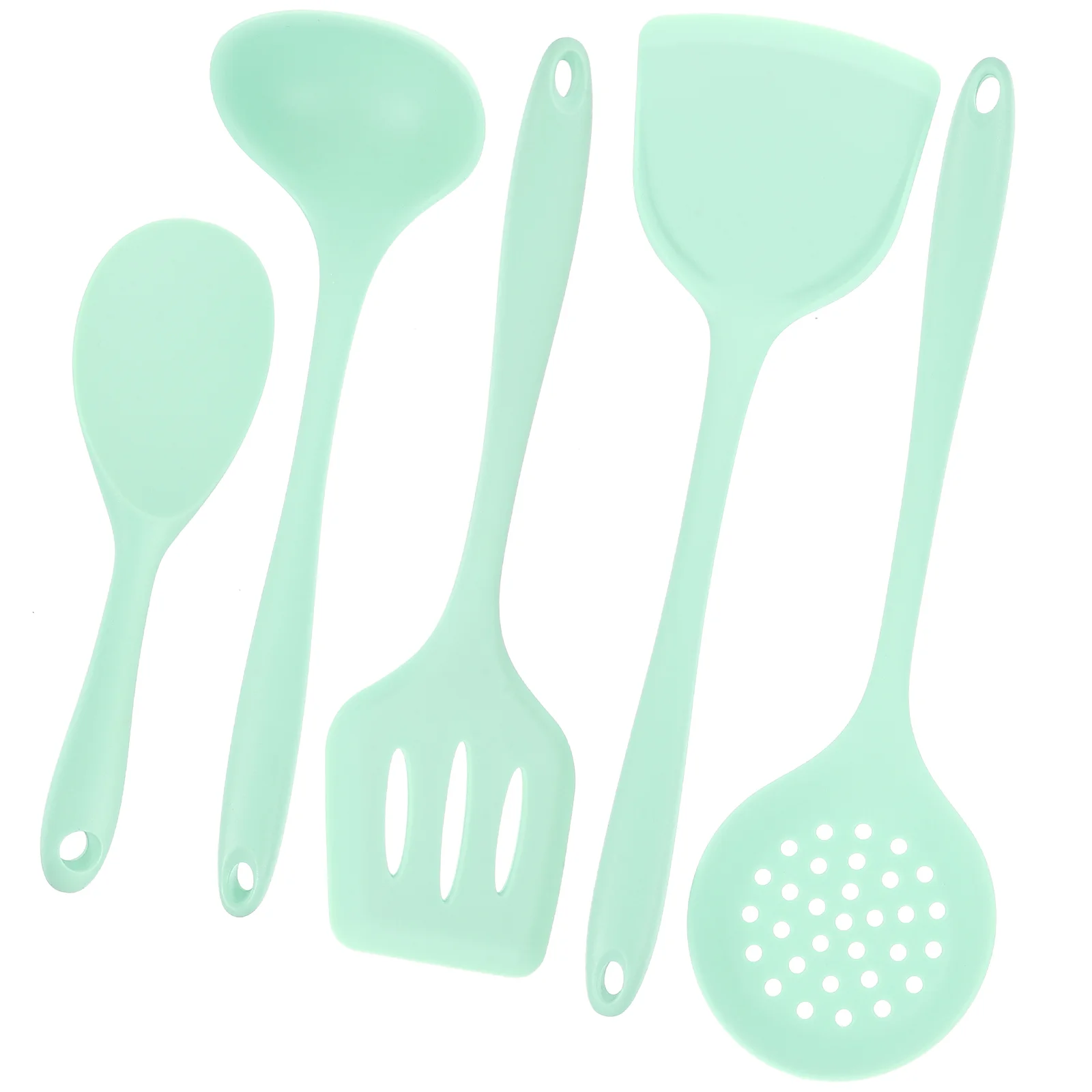 

Silicone Spoon Spatula Combination Silicone Cookware Soup Ladle Fish Spatula Non-slip Cooking Spatula Silica Gel Cooking