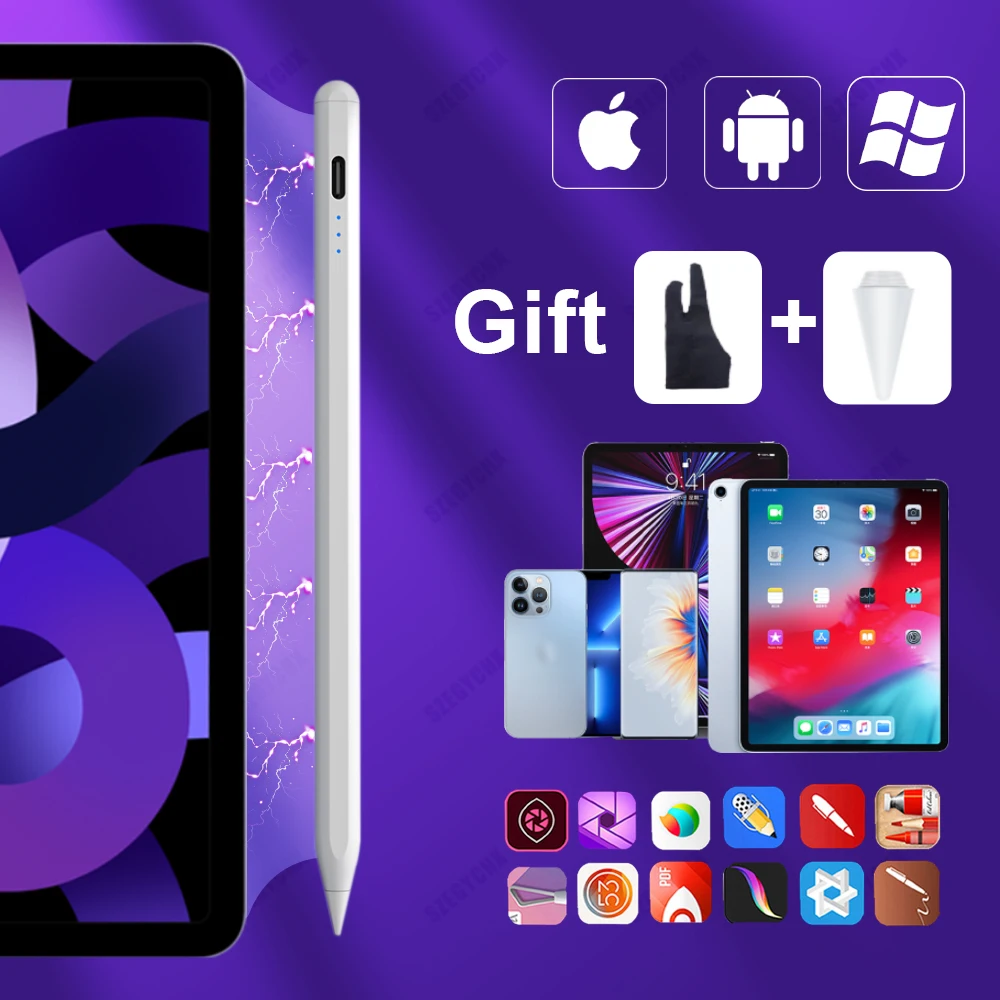

Touch Stylus Pen For Apple Pencil 1 2 funda iPad for Samsung Huawei Xiaomi Tablet iOS Android Phone Tablet Pen Pencil