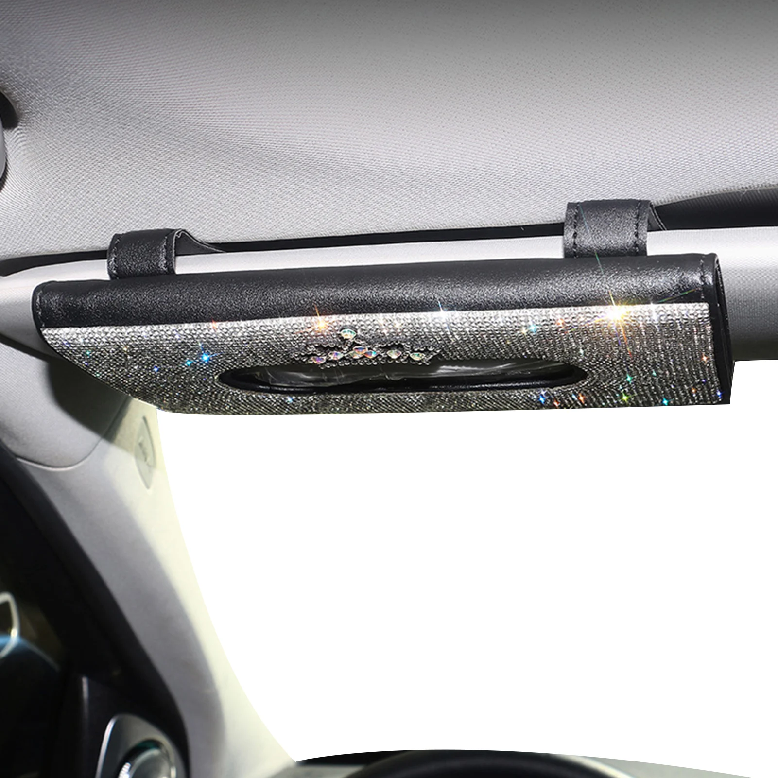 

Блестящий Автомобильный Держатель салфеток, Автомобильный Держатель салфеток с солнцезащитным козырьком, блестящие стразы, автомобильные...