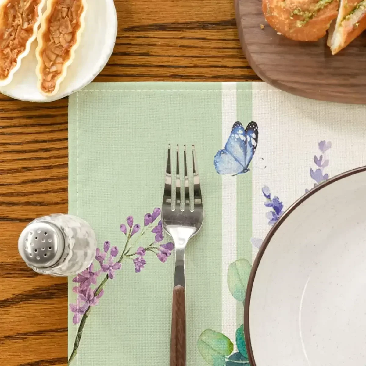 4 шт./компл. ваза с розой и цветочным принтом льняные сезонные коврики для стола