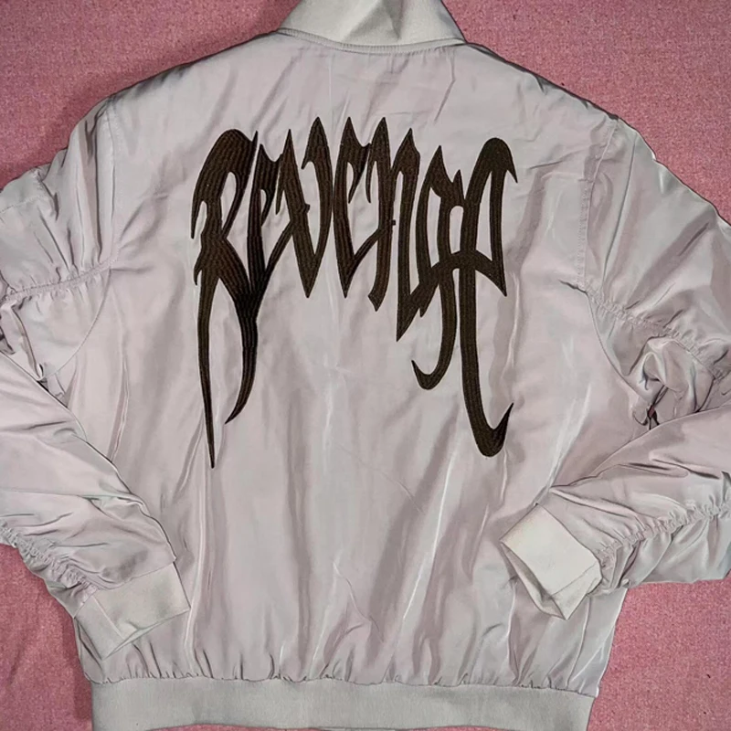 Куртка месть в американском уличном стиле кардиган на молнии с вышивкой и