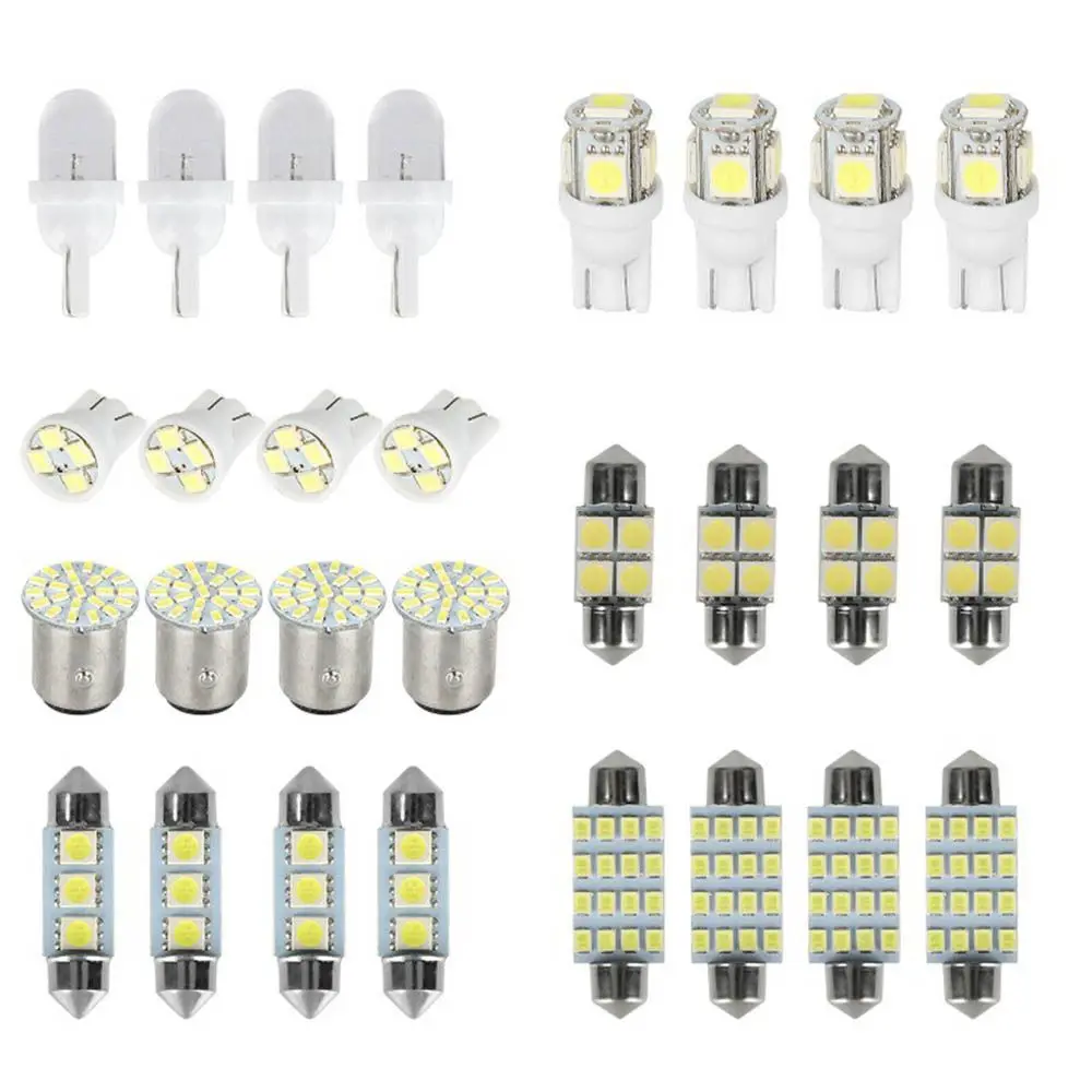 

28Pcs/set Hot Bulbs Set Plate Lamp Light Car Interior LED Lamp