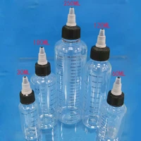 5pcs 30ml60ml100ml120ml250ml plastic pet e juice liquid dropper capacity bottles twist top cap bottle for tattoo pigment ink