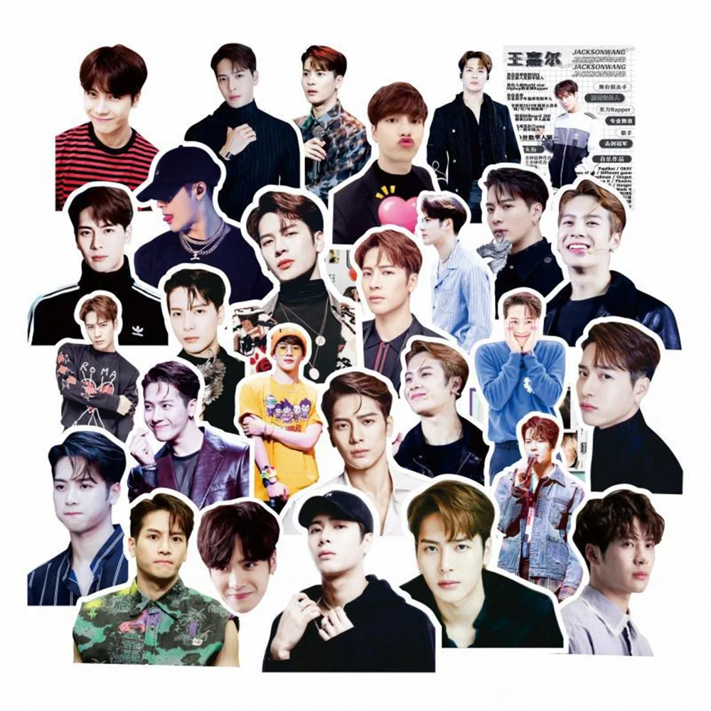 

10/30/50PCS JACKSON Wang Exquisite Decal Stickers Kids Toys DIY Scooter Luggage Laptop Guitar Ipad Kpop Stickers Wholesale