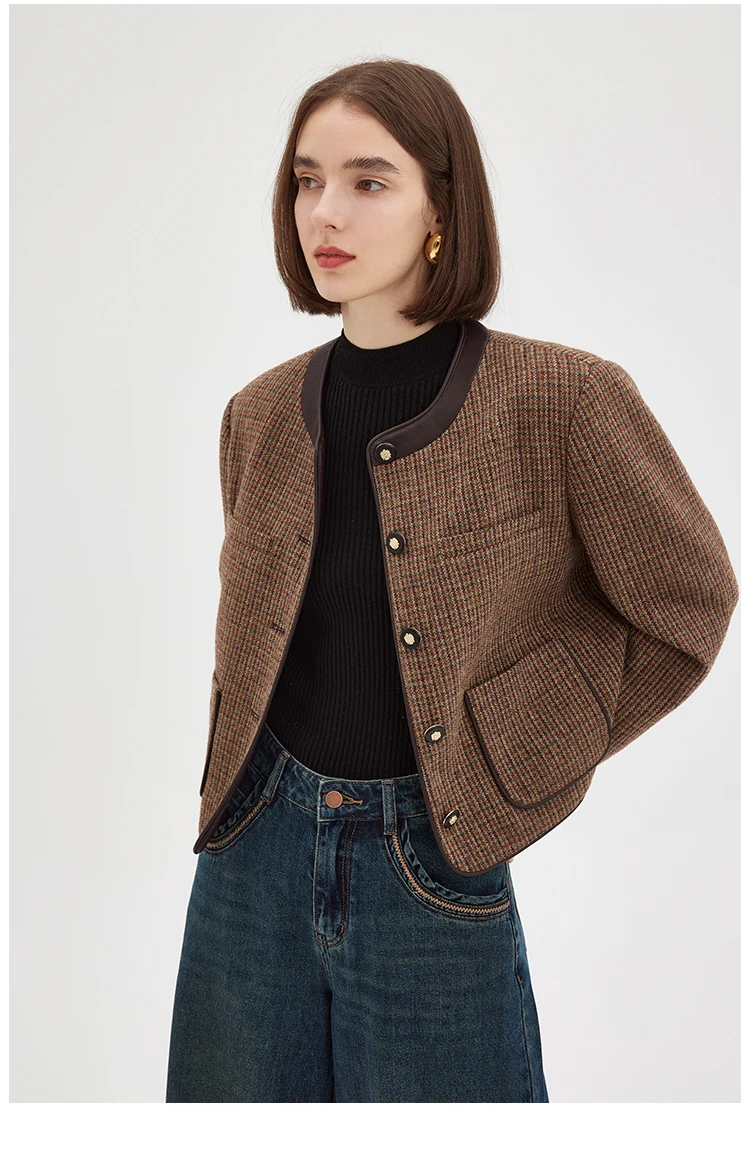 Рисунок 5 - Женская твидовая куртка с круглым вырезом