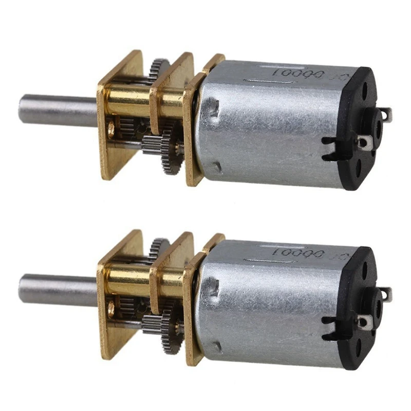 

2X Φ 300RPM миниатюрное металлическое электрическое 6V DC редукторное колесо с выходным валом 10 мм