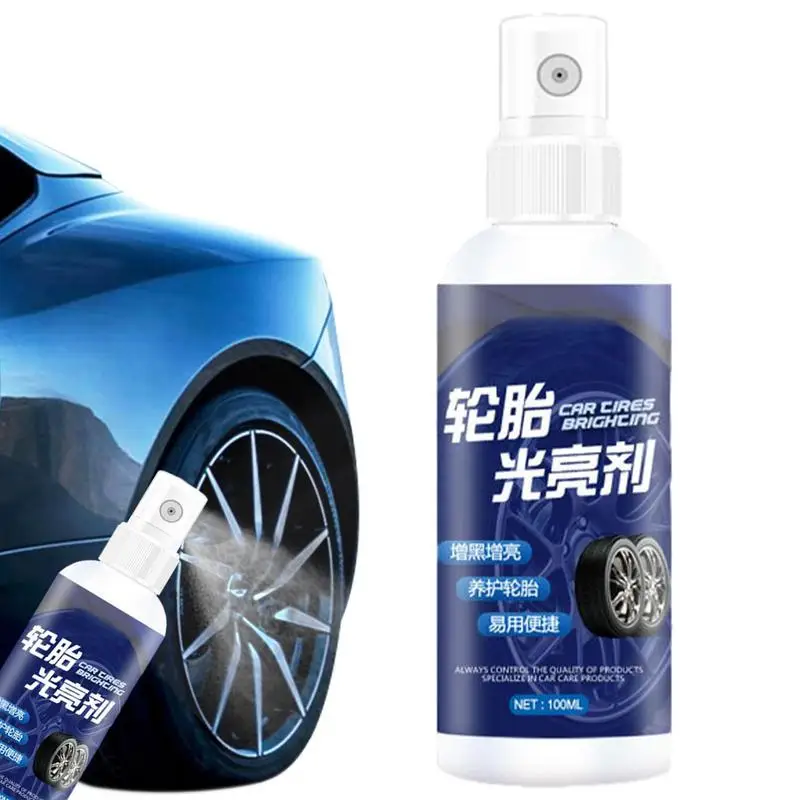 

Wheel Brightener Shine Tire Coating & Dressing Spray 100ml High Shine & Durability Long Lasting Anti-Stick No-Sling Protection