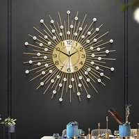selling european creative fashion clock watch wrought iron decoration sitting room wall clock household quartz clock