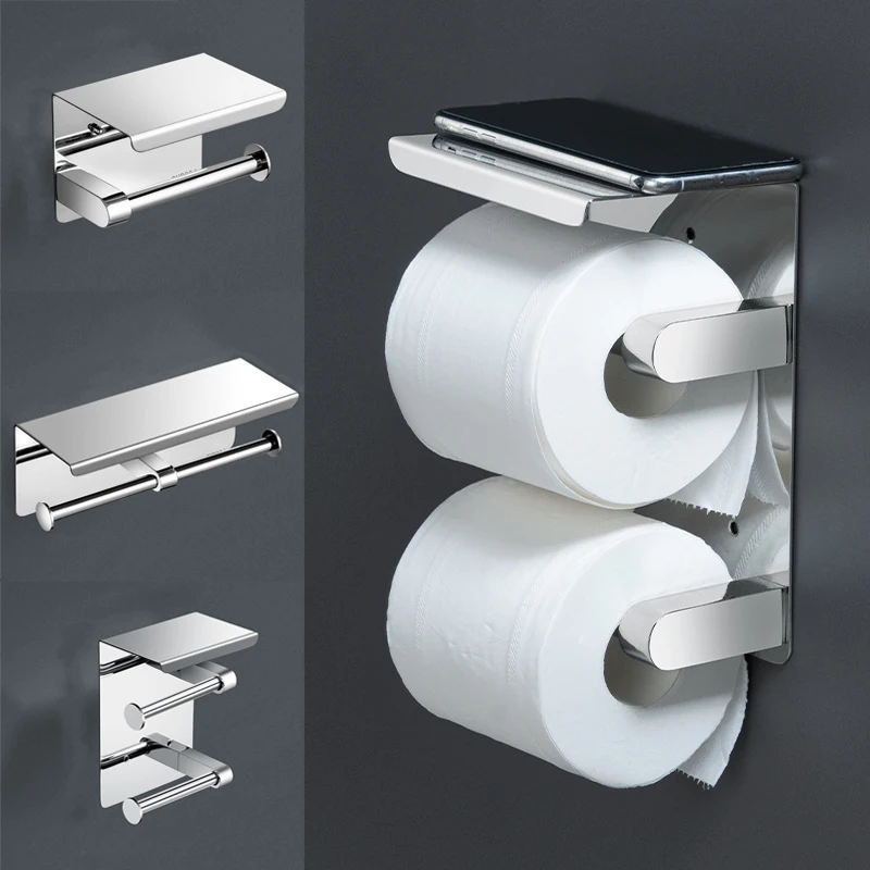 

Paper Holder 304 Stainless Steel Wall Mount Bathroom Lavatory Tissue Holder Paper Towel Holder Rolling Toilet