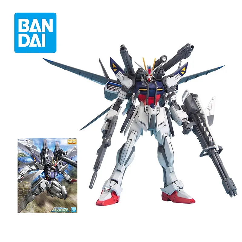 

Bandai Original MG 1/100 GAT-X105E STRIKE E + IWSP GUNDAM Mobile Suit, полный комплект моделей аниме, Коллекционные Подарочные игрушки