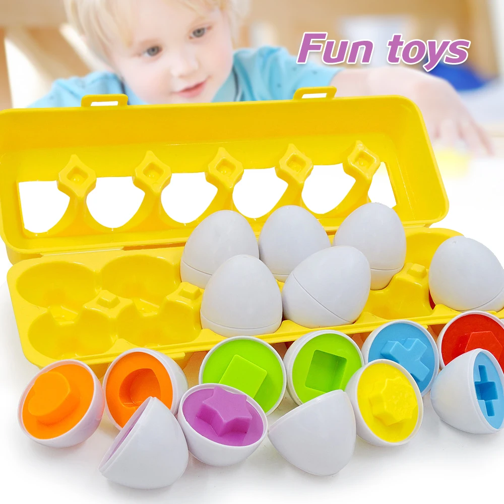 

Color Matching Egg Toy Color Recognition Learning Toy for Toddlers Easter Eggs STEM Toy Preschool Game Pretend Play SEC88