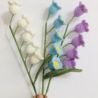 finish handmade crochet flowers knitting lily of the valley artificial flowers wedding flower mothers day gift crochet item