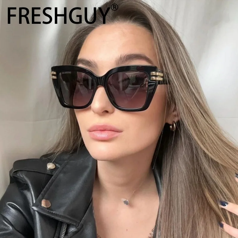 Новинка 2024 модные женские солнцезащитные очки FRESHGUY дорожные в квадратной оправе