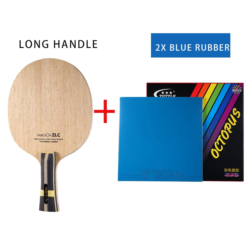 1Set Original Table Tennis Racket 7Ply Short Long Handle Pimples In Elasticity Sponge Rubber 1xBlade 2xRubbers For Ping Pong Acc
