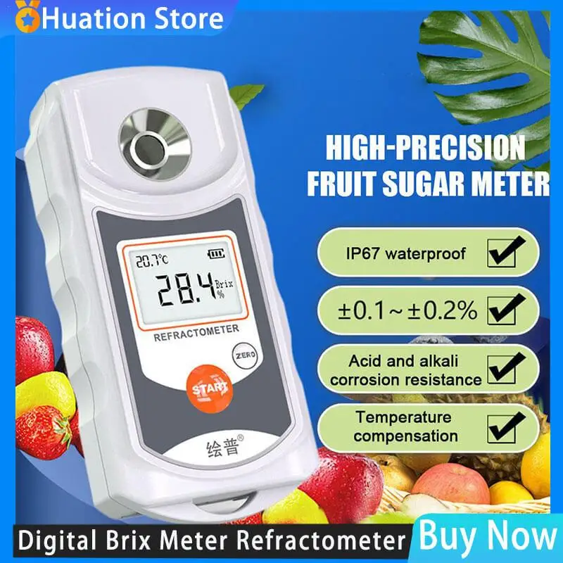 

Профессиональный рефрактометр, цифровой измеритель уровня сахара, 0-53%