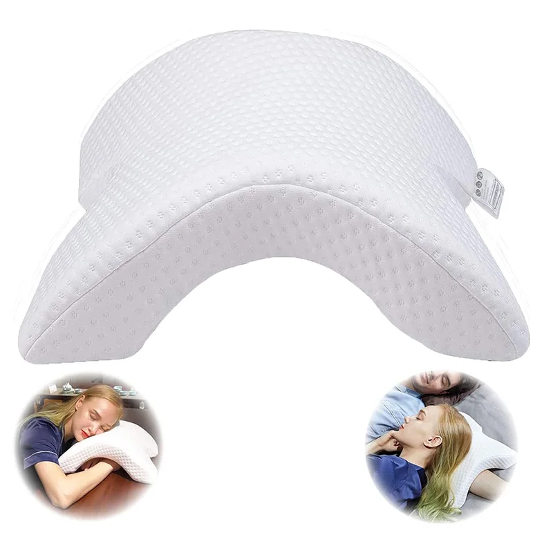 

Couple Slow Rebound Silicone Nap Pillow Memory Foam Pillow For Side Sleeper Neck Back Lumbar Support Office Rest Pillow Travel