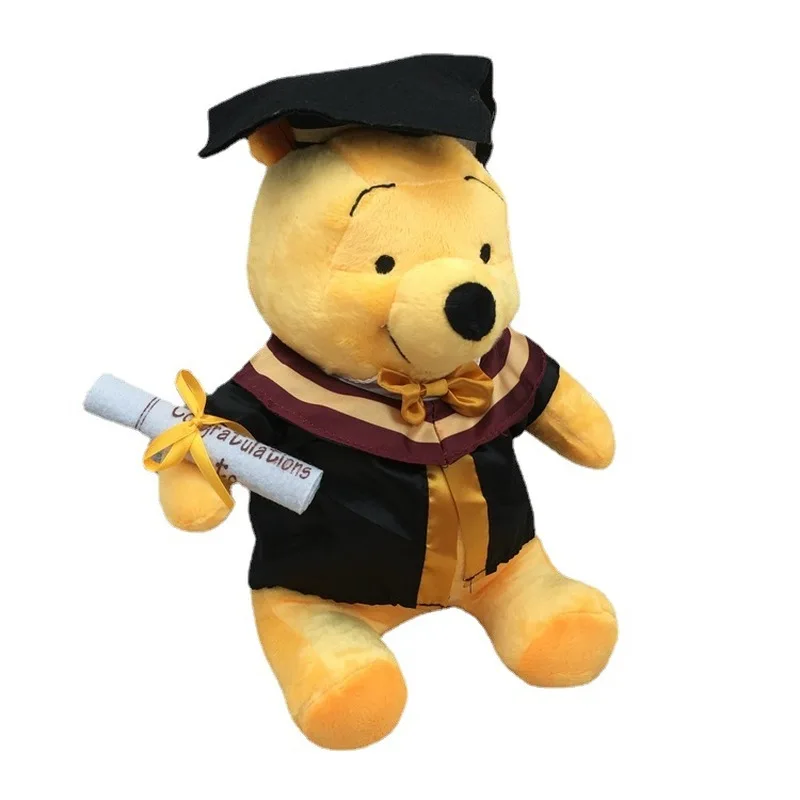 

Bachelor's Hat Doctor's Winnie Bear Plushies Graduation Gift Disney Cartoon Doll Plush Doll Commemorative Children Gifts Toys