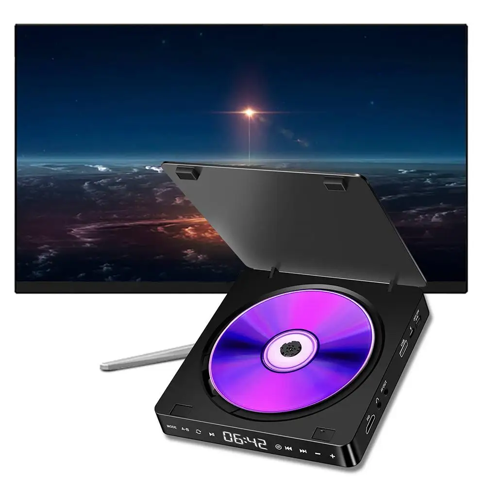 

Portable Mini CD Player Home DVD/VCD HD Video Player Hi-fi Stereo Speakers 1080P Multi-functional Dvd Player For TV Projector