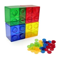 transparent colored piggy bank color classification simple mathematical cognition children kids creative educational toys 2022