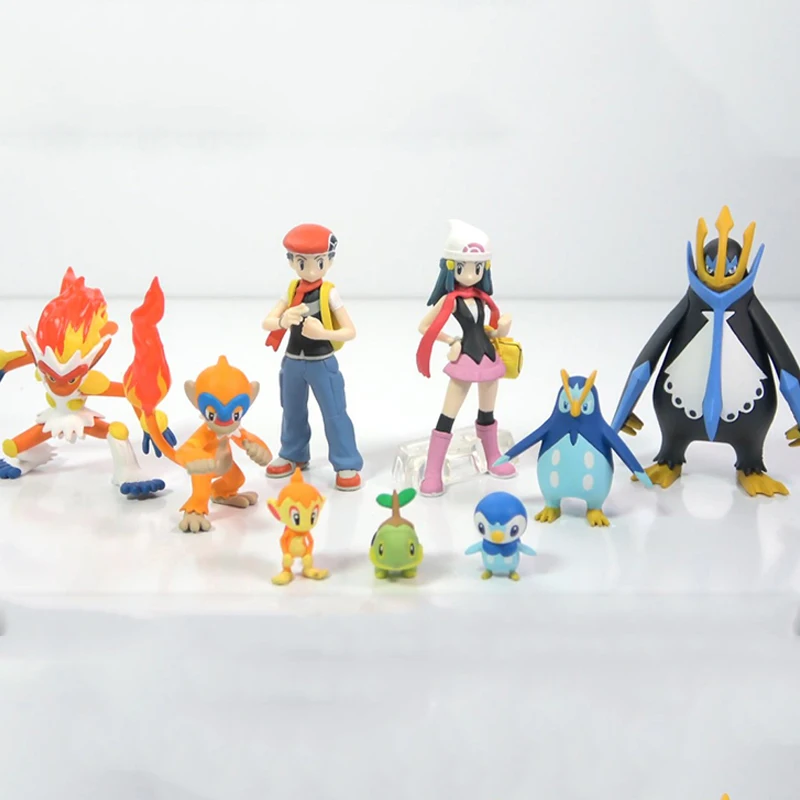 Bandai серия покемонов масштаб мир чимчар Monferno Infernape Empoleon экшн фижурный орнамент