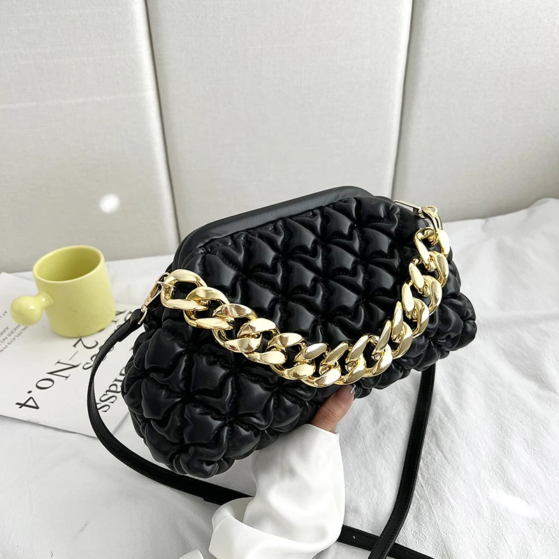

Women's Shoulder Bag 2022 Trend Luxury Designer Chain Small Crossbody Bags Female Fashion Single Side Handbags Lady High Quality