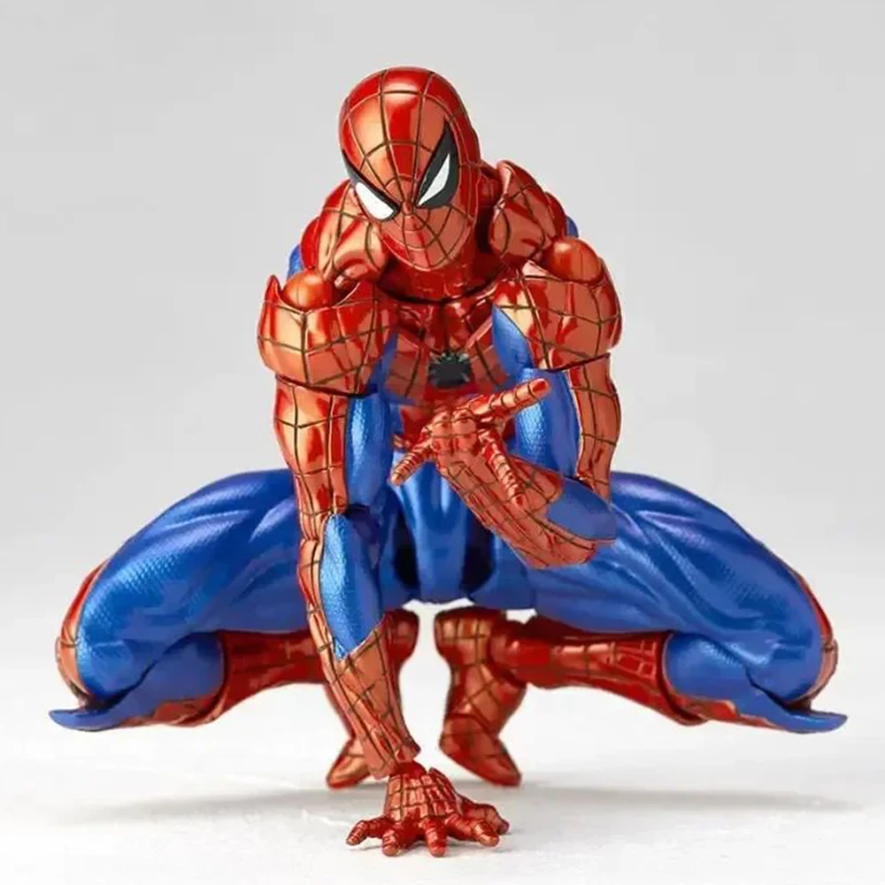 

Anime Spider-Man Ver.2.0 Figure Super Hero Revoltech Amazing Yamaguchi Spiderman Action Figurine Collection Model Christmas Toys