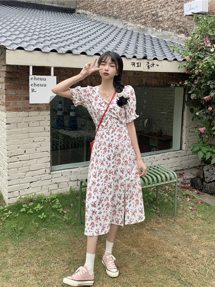 

Милое летнее платье-макси с пышными рукавами, свободное женское мини-платье, элегантный вечерний женский халат вечерние Повседневный Сараф...