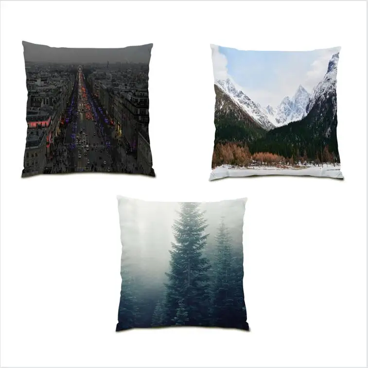 Домашний декор, смешная наволочка для дивана, Декоративный принт из полиэстера, льна, природы, лампы 45x45, бархатное украшение E1131