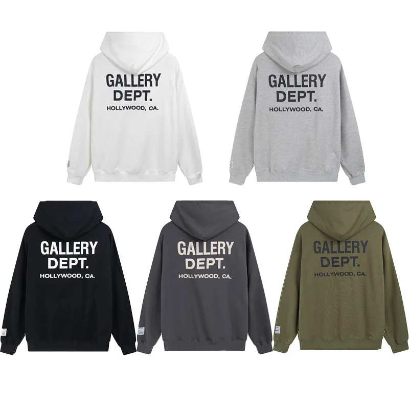 

2023 New Fashion Dept Spring Autumn Streetwear Casual Letter Vintage Long Sleeve Dark Women Men Hooded Sweatshirt