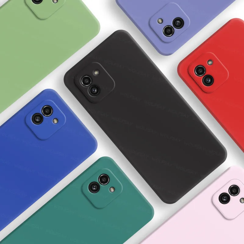Чехол для Samsung Galaxy A03 чехол A23 A03s A52 A72 A53 A73 A13 новый оригинальный бампер из жидкого