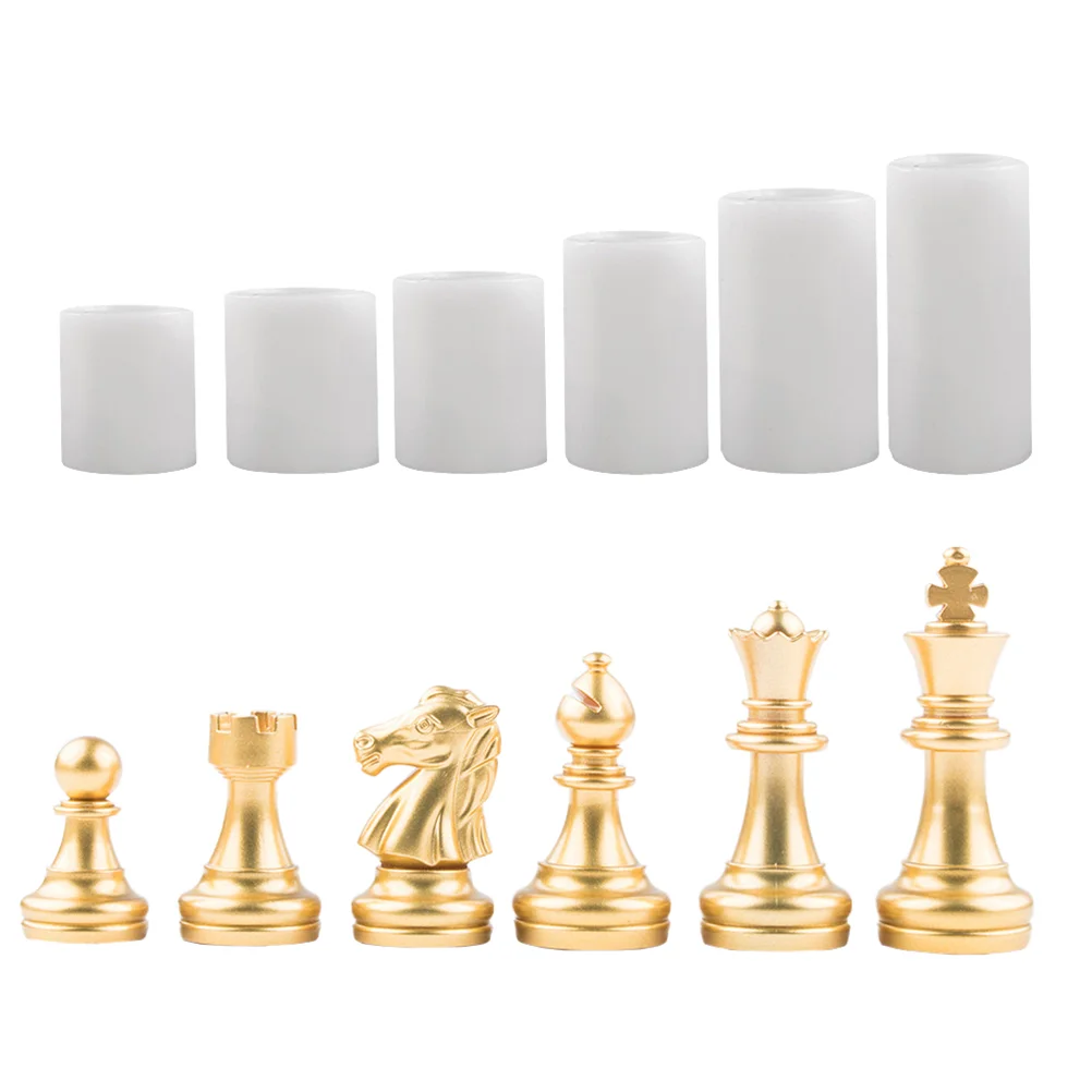 

6pcs Durable Creative Premium Silicone Molds Chess Molds for Family Children Friend
