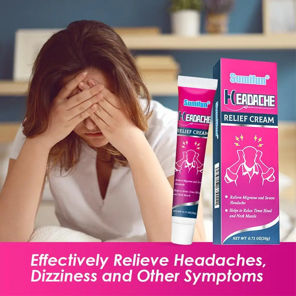New Headache Relief Cream Herbal Migraine Treatment For Relax Nerve Relieve Stress Soothing Pain Dizziness Medical Ointment | Красота и
