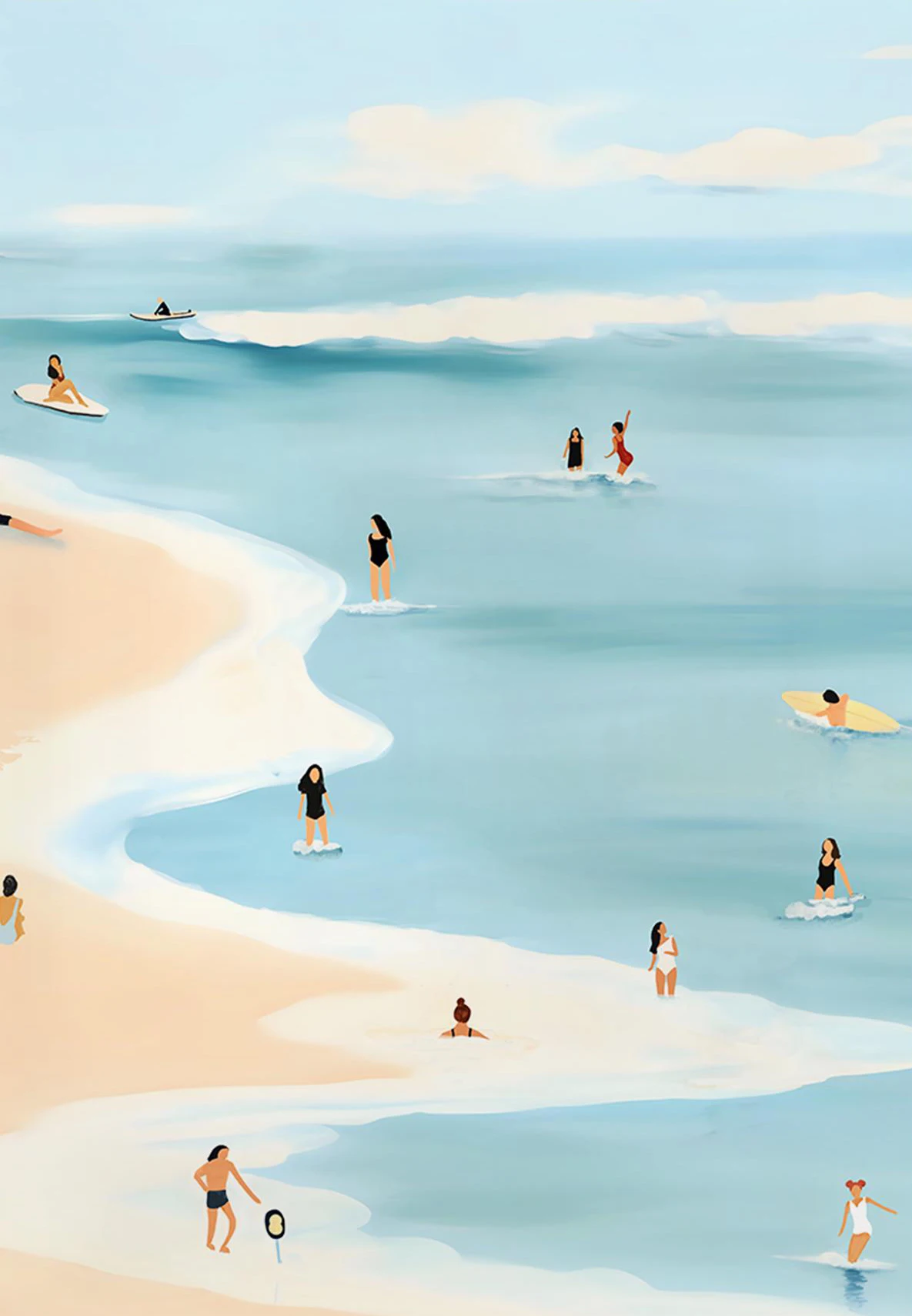 

Абстрактный пляж плакат на холсте