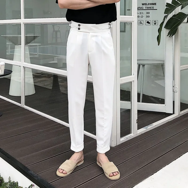 

2023 мужские весенне-осенние модные деловые классические брюки мужские повседневные офисные брюки мужские однотонные Костюмные брюки мужской костюм P190