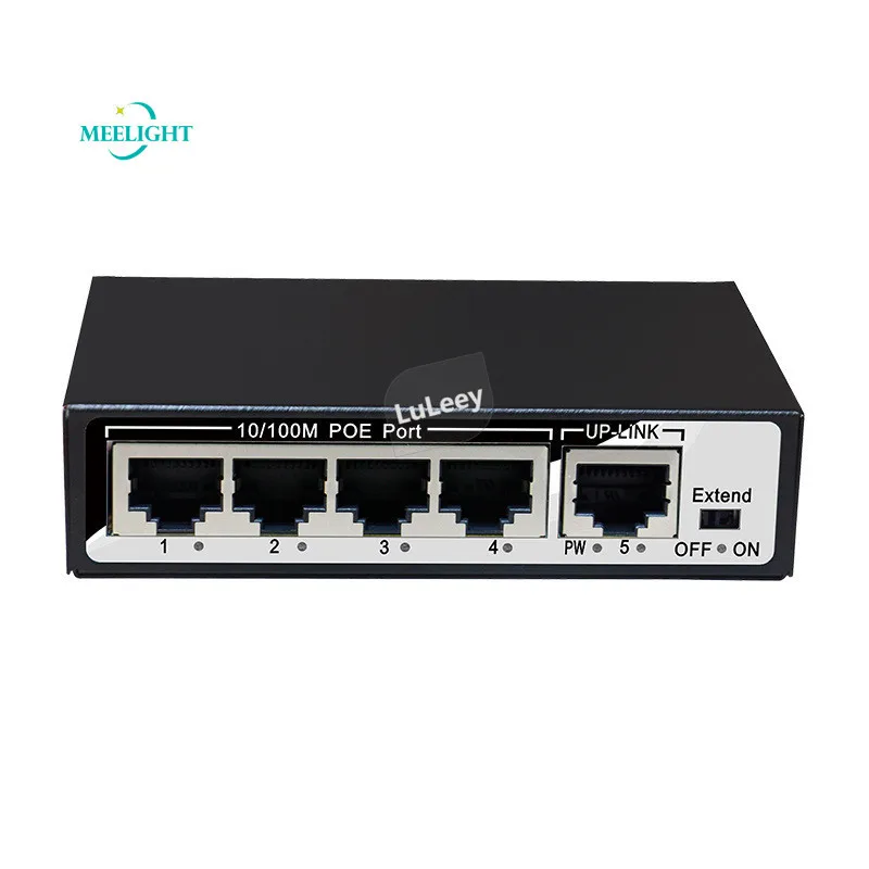 Коммутатор POE 4 + 1 порта 100 м источник питания 250 метров контроль на большие