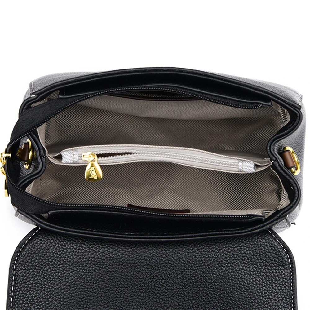 2023 модная женская сумка высококачественные кожаные сумки на плечо однотонная