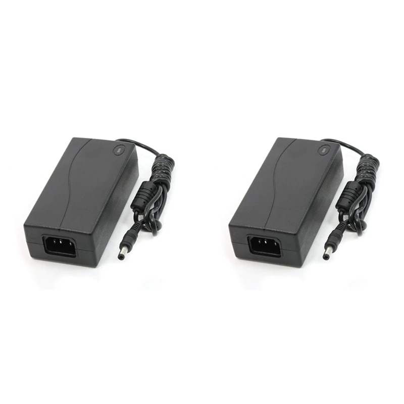 

2X Input AC 100-240V 50/60Hz Output DC 12V 4A Power Adapter Black