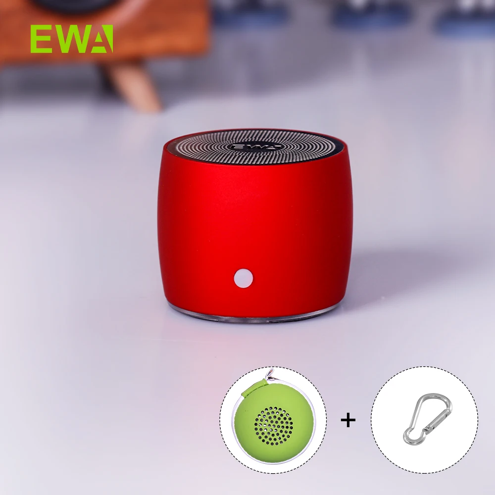 EWA-minialtavoces Bluetooth A103, altavoz alemán de graves para exteriores/interiores, campamento/bicicleta/caja de Metal de sonido fuerte