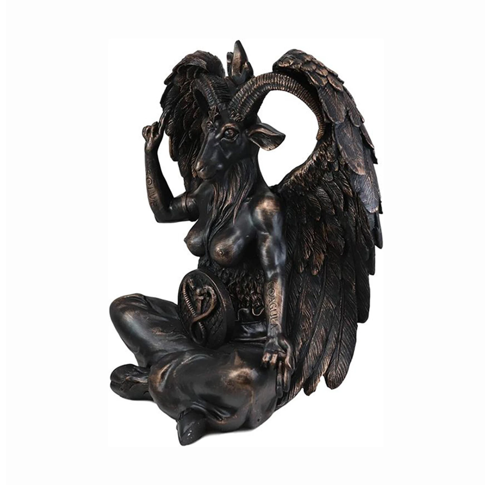 Сатана Коза Baphomet статуя миниатюрная дверь тарелка Декор табличка полимерные