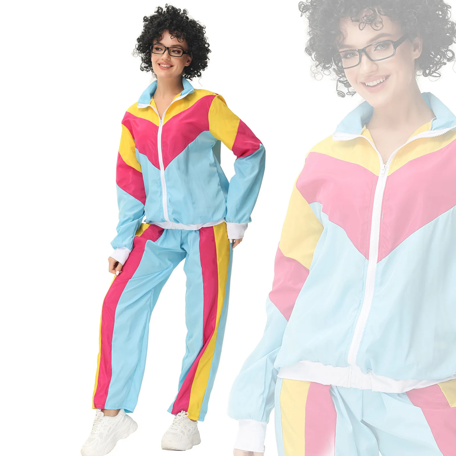 

70s 80s Rock Disco Retro Outfits Hippie Party Tracksuit Women Stage Costume Set Halloween Cosplay Outfits Vintage Clothes