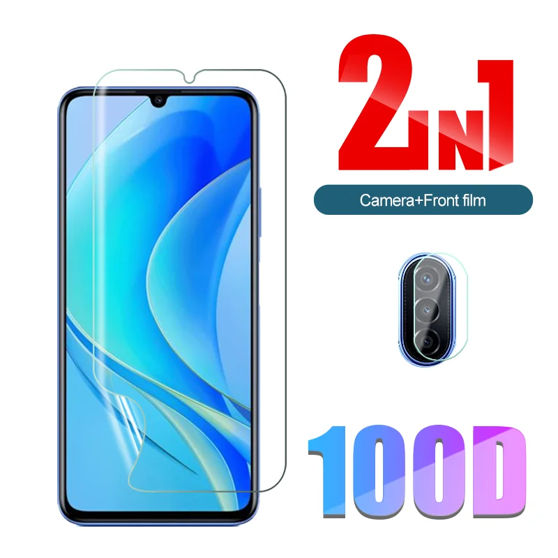 

2 в 1 стекло для объектива камеры Huawei Nova Y70 Plus Enjoy 50 Защитная пленка для экрана Novay70 Enjoy50 Nova70plus 6,75 дюймов мягкая Гидрогелевая пленка