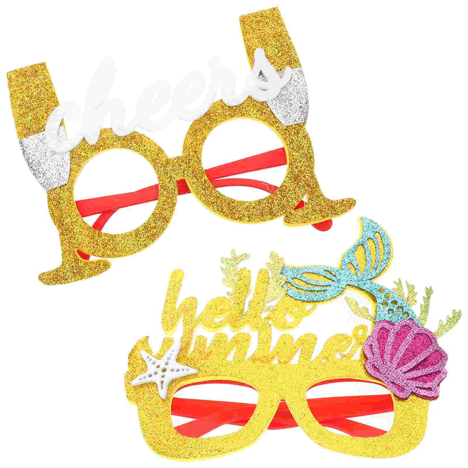 

4 Pcs Picture Frame Kids Glasses Photo Prop Props Hawaiian Glasses Felt Hawaii Party Glasses Costume Glasses Child