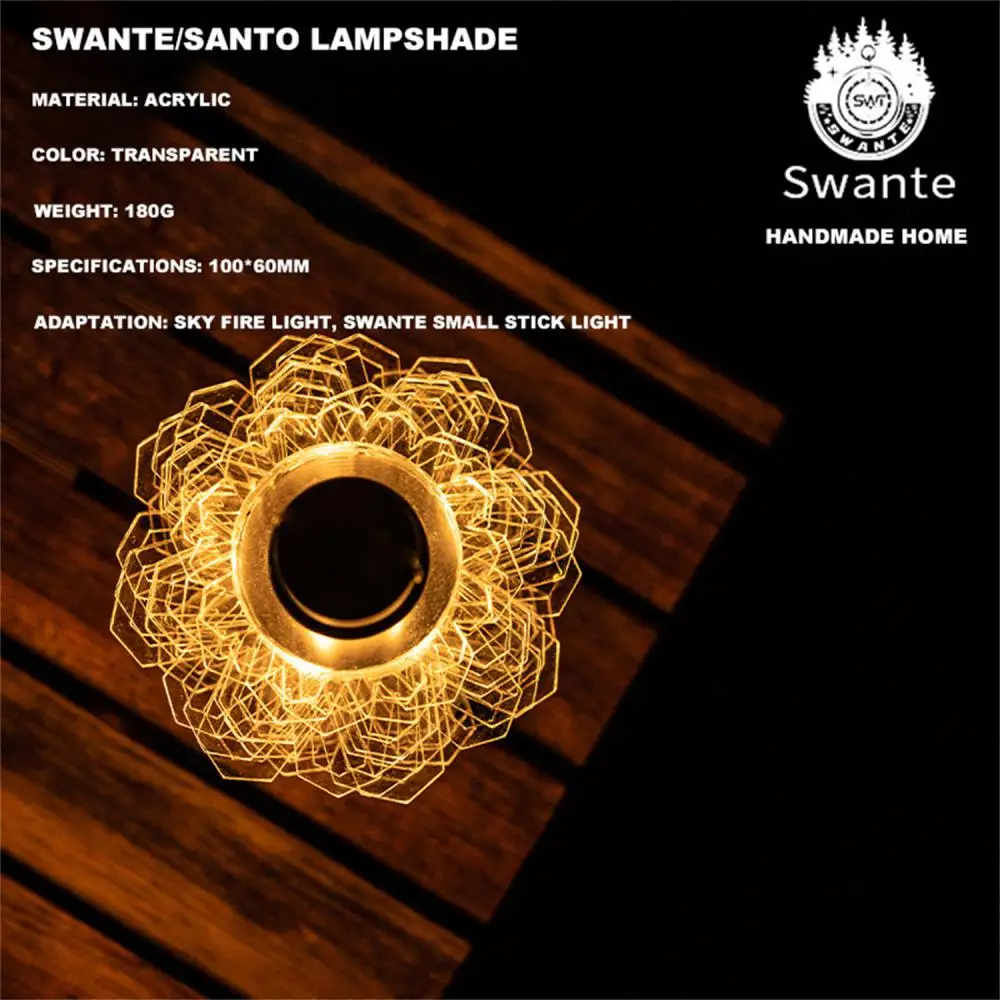 

Transparent Acrylic Small Stick Lamp Shade Stamens Atmosphere Lampshade Snowflake Lamp Cover Cherry Lampshade Irregular Petals