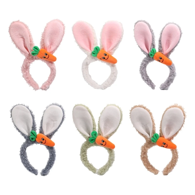 

Ободок для волос в форме кролика в форме моркови Y2K, милый держатель для волос для фотосессии, новогодний праздничный костюм, головной убор для подростков