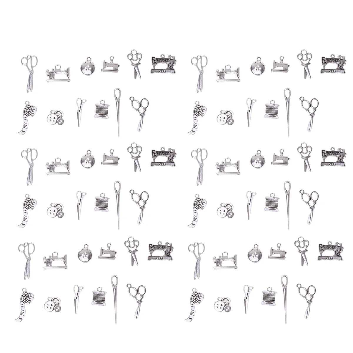 

Charms Jewelry Charm Pendant Sewing Making Pendants Necklace Vintage Christmas Craft Scissors Bracelet Alloy Diy Mini Findings
