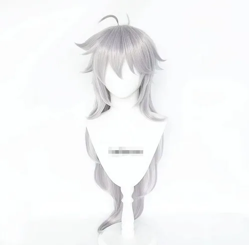 Ударопрочный парик Длинные серебристо-серые парики LeiZe для косплея на Хэллоуин